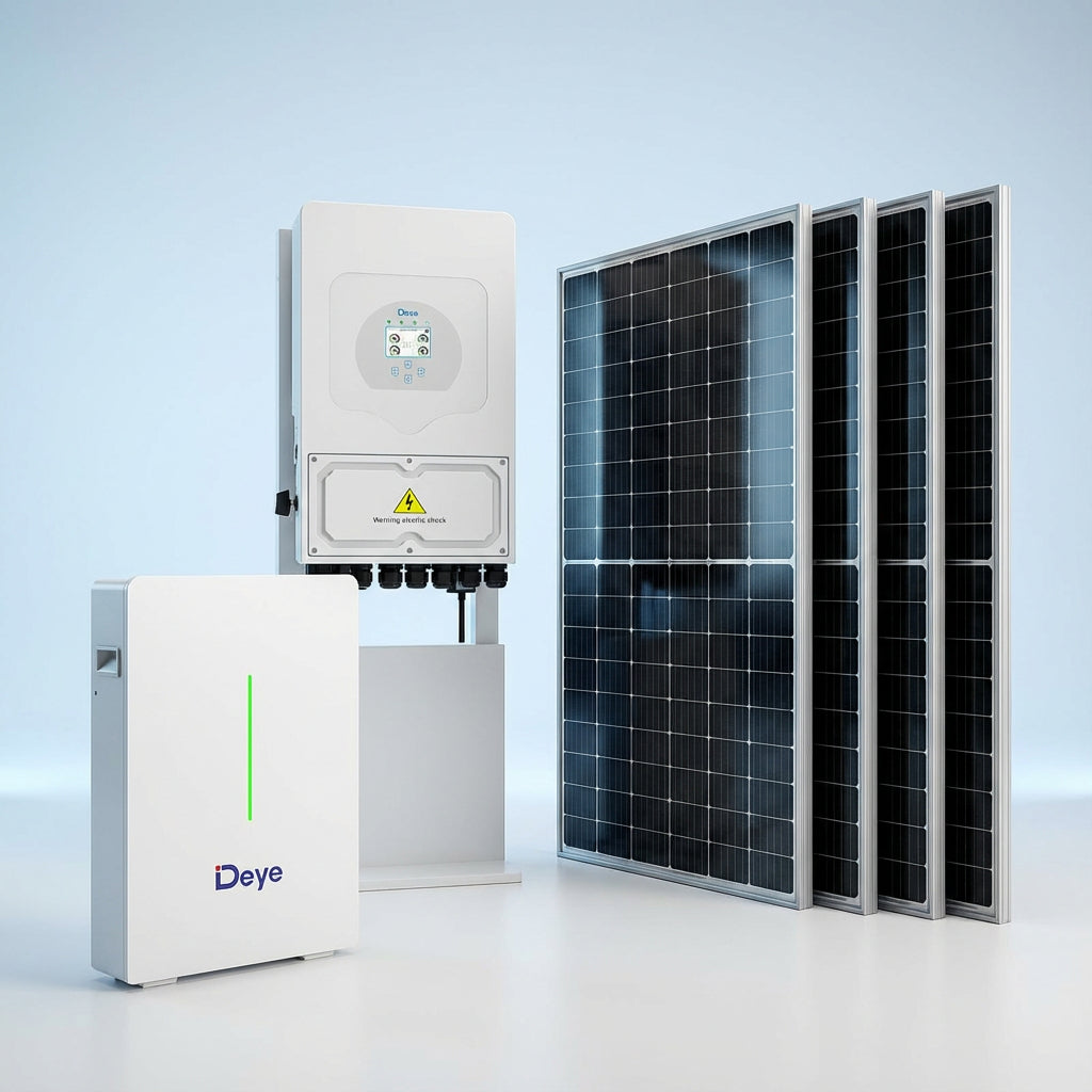 Kit fotovoltaic hibrid 6kW cu stocare 10,6kWh
